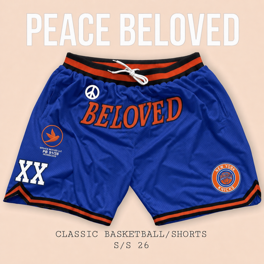 Peace Beloved New York Knicks Away Basketball Shorts