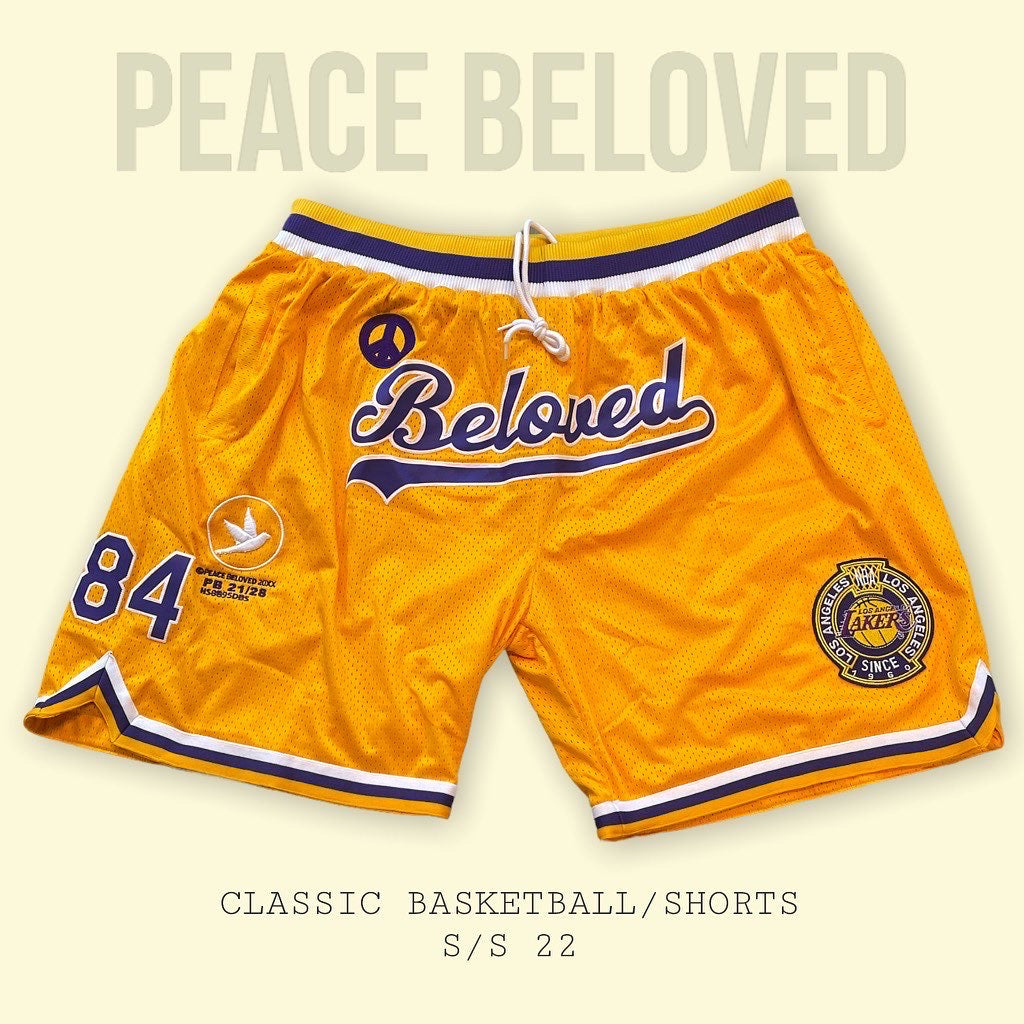 Peace Love Boykins Yellow Women's Athletic Short Shorts
